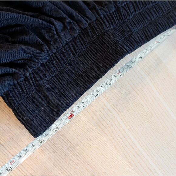 Suzie Kondi Kyria Skirt Womens L Black Pleated Cotton-Corduroy A-line Midi - Picture 7 of 10